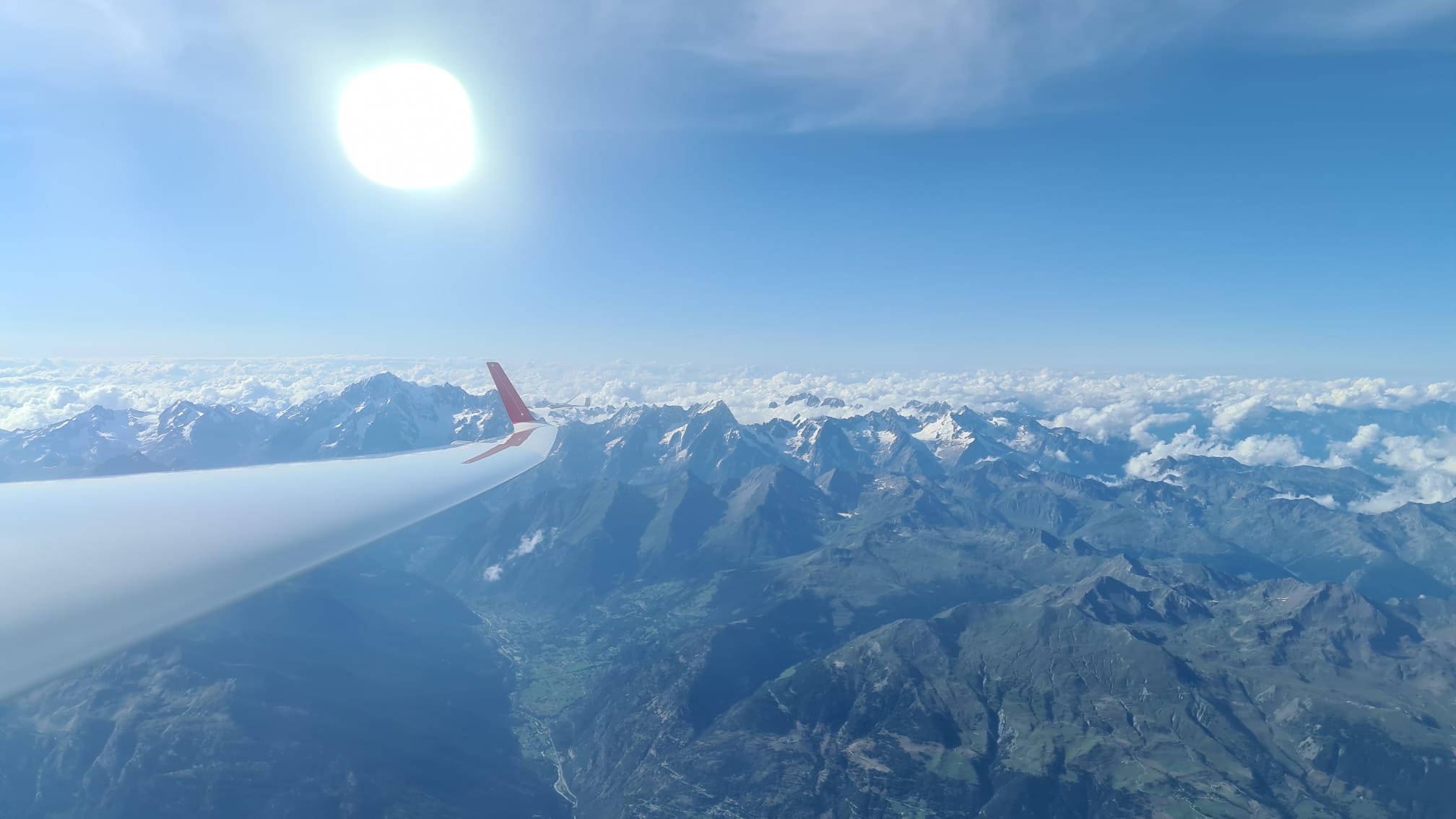 5800m mit Blick auf den Mont Blanc